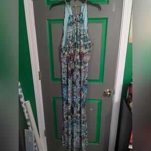 BISOU Bisou Chain Strap Long Maxi Dress Size 16 Fancy Dinner Cruise
